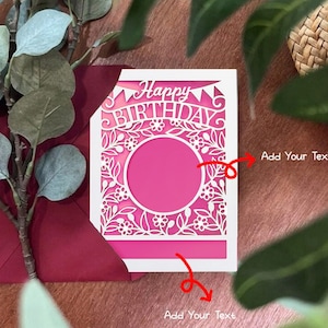 Personalisierte Geburtstagskarte für Cricut, sofortiger digitaler Download