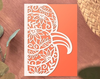 Pumpkin Tri Fold invitation  SVG:  thanksgiving Cricut Cut File (Digital Download)