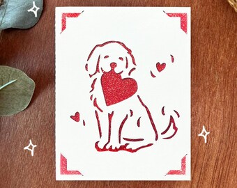 Golden Retriever Card SVG: Cricut Joy Dog Lover Template (Digital Download)
