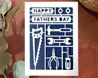 Tool Father's Day Card SVG Template: Cricut DIY (Digital Download)