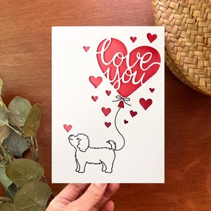 Cockapoo Liebe Karte svg, Hunde Liebhaber Karte svg, Cricut Hundekarte, digitaler Download