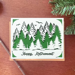 Cartão de aposentadoria florestal svg, Happy Retirement svg, Cricut de aposentadoria, Montanhas ao ar livre, download digital