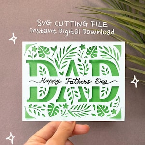 Papa Vatertagskarte svg, Cricut Joy Karte svg, Pflanze Papa Karte svg, Cricut Joy Vatertagskarte SVG, digitaler Download