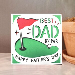 Golfkort för fars dag svg: pappa S40 insats Cricut, 10,75 x 10,75 cm (digital nedladdning)