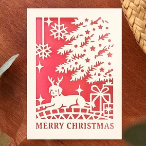 Hund Weihnachtskarte svg, lustiger Hund svg, Weihnachten Cricut Karte, sofortiger digitaler Download