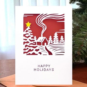 Happy Holidays Weihnachtskarte, Einfache Weihnachtskarte, Cricut, digitaler Download