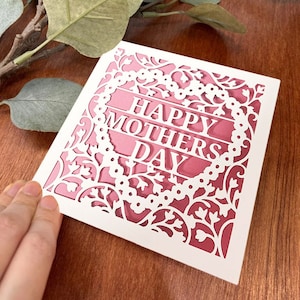 tarjeta del día de las madres svg, tarjeta cricut madre, plantilla de tarjeta SVG, descarga digital instantánea