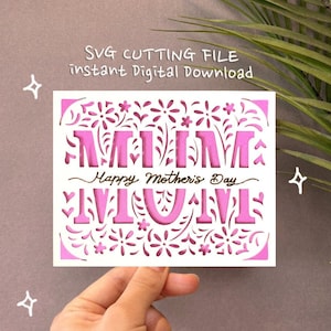 tarjeta de mamá svg, tarjeta del día de las madres svg, Cricut Joy Tarjeta del Día de la Madre SVG, Descarga digital