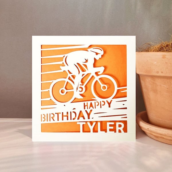 cycle birthday card svg, Cycling cricut card , bike birthday card svg,Instant Digital Download