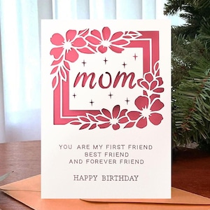 Mama Geburtstagskarte svg, Mama du bist mein erster Freund bester Freund für immer Freund svg, Mama ccricut svg, Digitaler Download