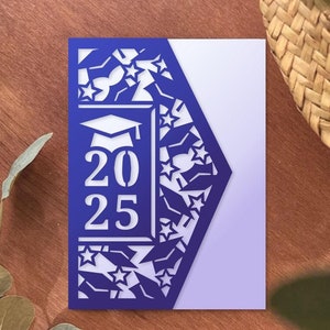 2025 afstuderen uitnodigingskaart svg, klasse van 2025 Cricut gesneden bestand, Gaduation gate vouwkaart SVG, 2025 gesneden bestanden Cricut, digitale download