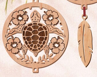 Schildkröte Suncatcher SVG: Fensterbild (Digitaler Download)