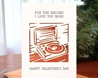 Tarjeta de San Valentín con grabación en formato svg, tarjeta con tocadiscos en formato cricut, tarjeta del día de San Valentín en formato svg, tarjeta divertida en formato cricut, descarga digital, use un bolígrafo negro con punta de 0,4