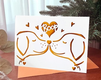 boop dog card svg, love card svg,Valentine’s Day card svg, instant Digital Download, cricut card svg, SVG Card Cut File