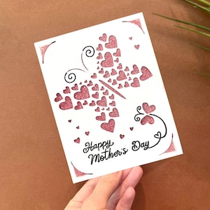 Muttertag Schmetterling Karte svg, Muttertagskarte Cricut, Mama Karte Freude, Digitaler Download