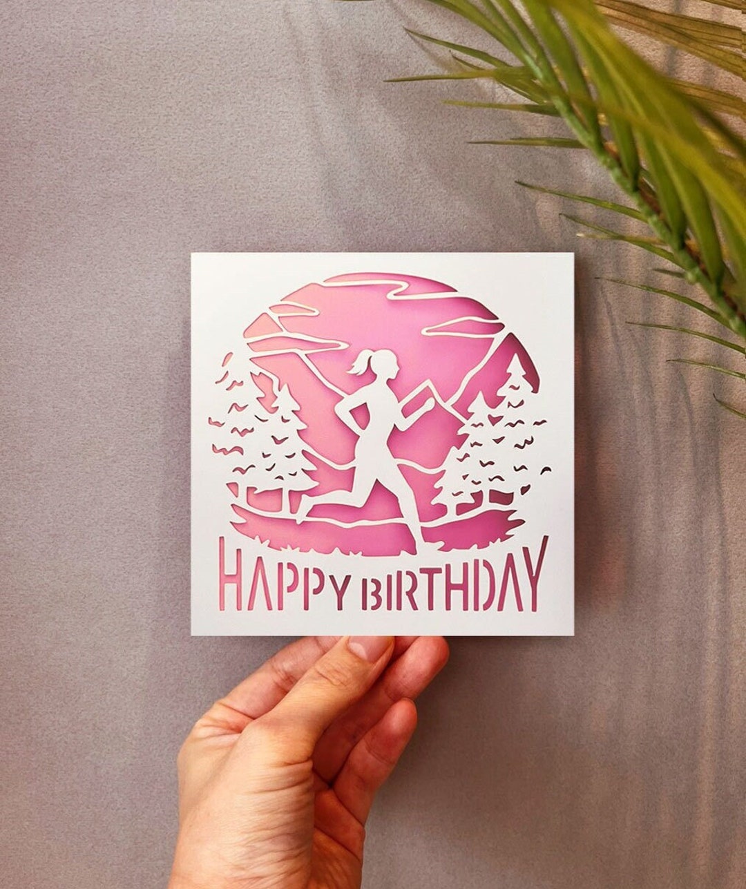 Running Birthday Card Svg Run Birthday Card Running Birthday Etsy