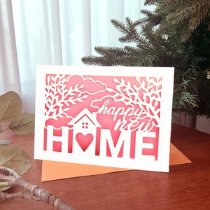 nouvelle maison carte svg, nouvelle maison cricut, maison fichier SVG pour Cricut, téléchargement numérique