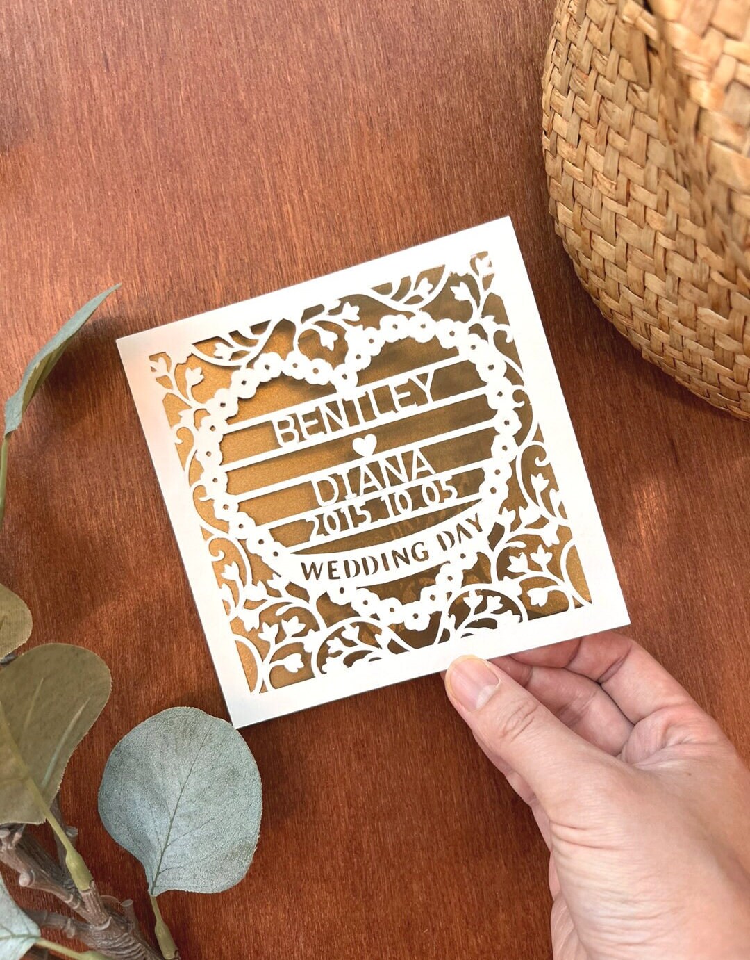 SVG Wedding Card , Personalised Wedding Card Svg, Marriage Card Svg