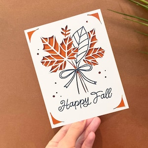 Happy Fall kaart svg, herfst Cricut Joy, instant digitale download, Cricut-bestanden
