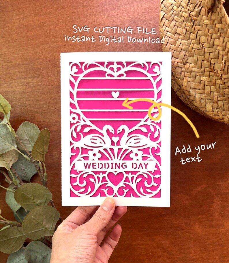 Personalized Wedding Card Svg Wedding Card Template SVG - Etsy UK