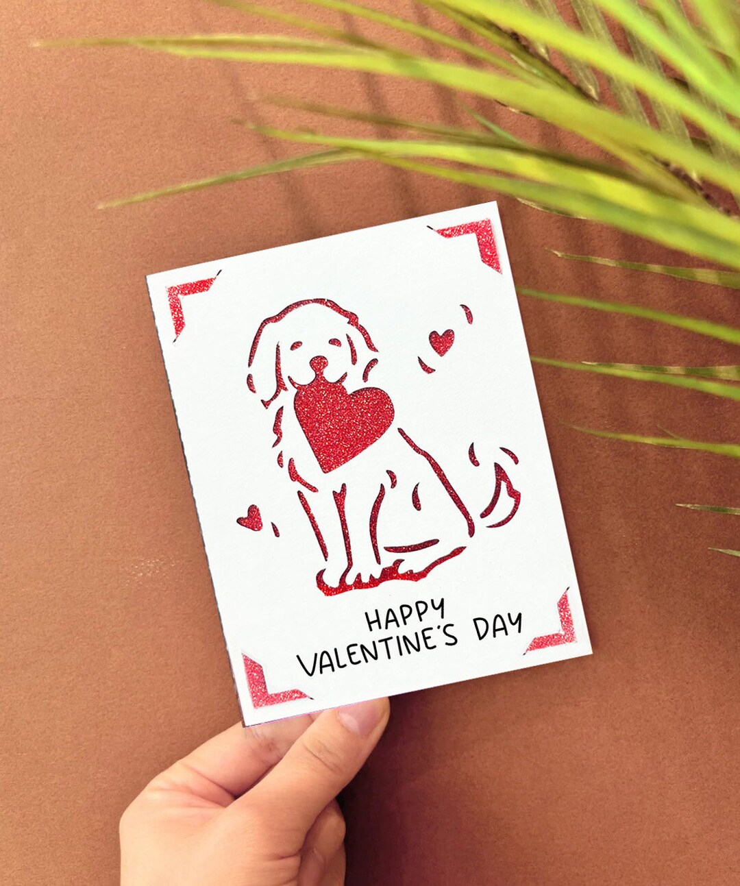 Golden Retriever Valentines Card Svg, Dog Valentines Day Card Svg ...