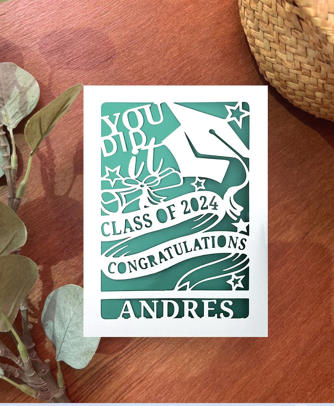 Graduation Card Svg, CLASS OF 2024 , Congratulations Svg , Card