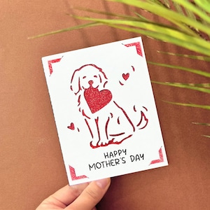 Tarjeta del día de las madres Golden Retriever svg, tarjeta de mamá perro svg, día de las madres del perro cricut joy, Archivos para Cricut, Descarga digital instantánea