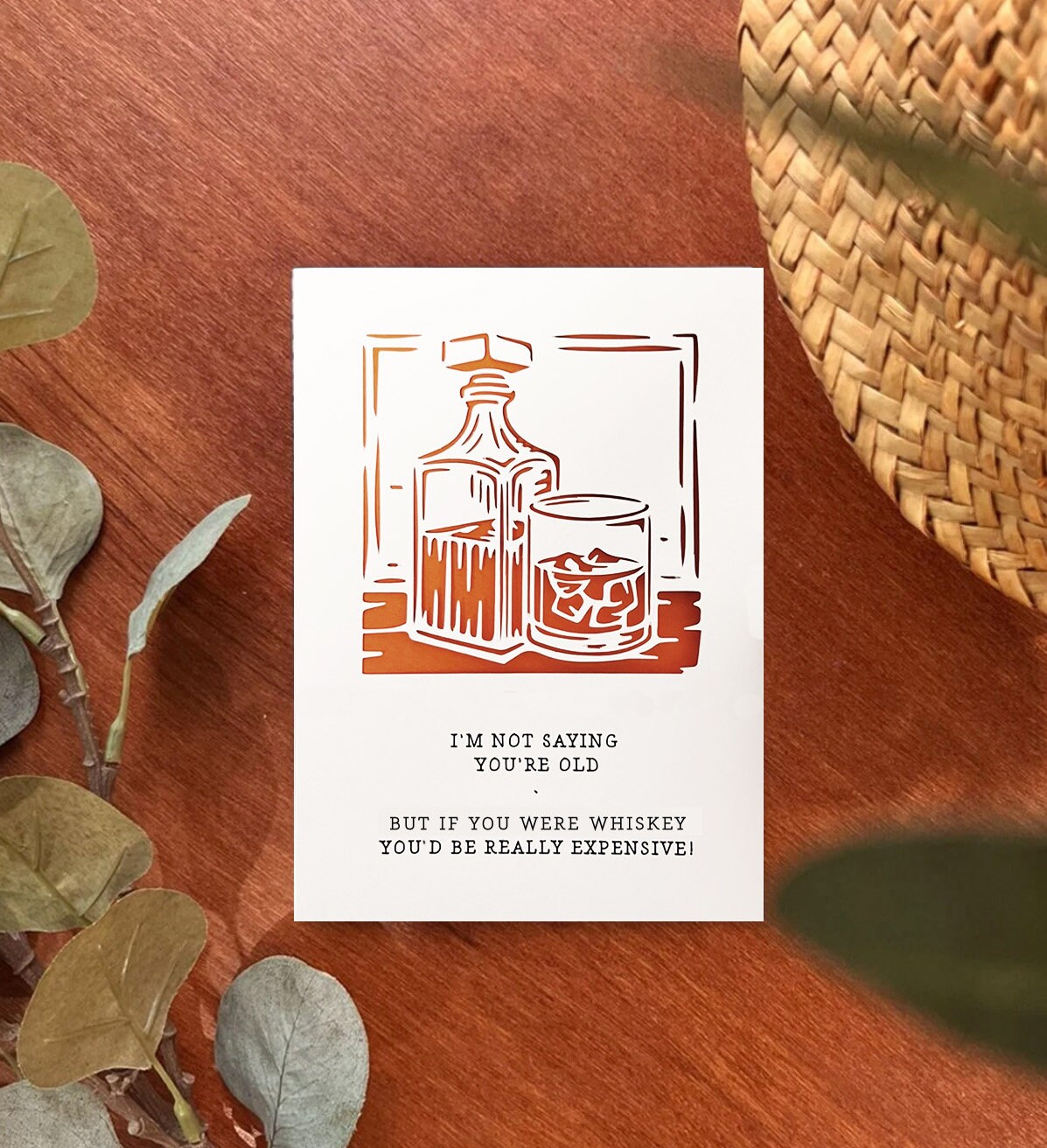 Funny Whiskey Birthday Card SVG: Cricut Template (digital Download) - Etsy