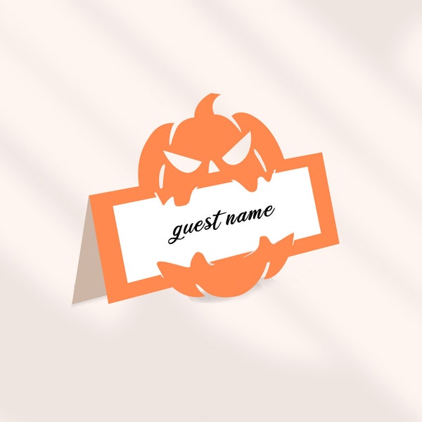 Halloween Place Card - Etsy