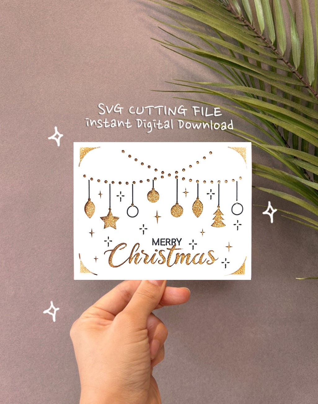 Cricut Foil Christmas Card, Single Line Design, Sketch Embossing Foil Svg,  Christmas Card Svg Cricut, Foil Transfer File, Cut and Foil 