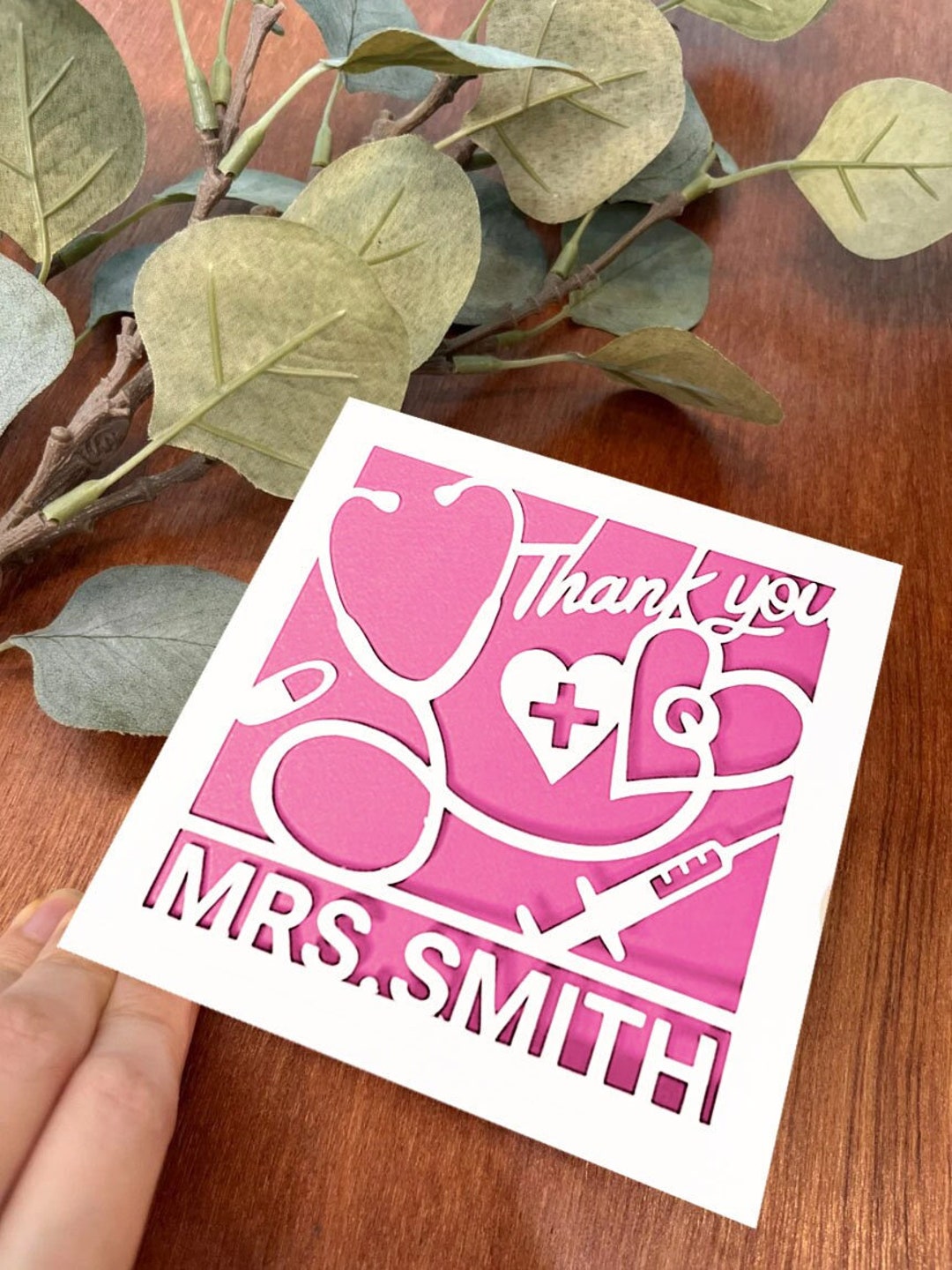 Personalized Thank You Card SVG for Medical Staff (digital Download) - Etsy