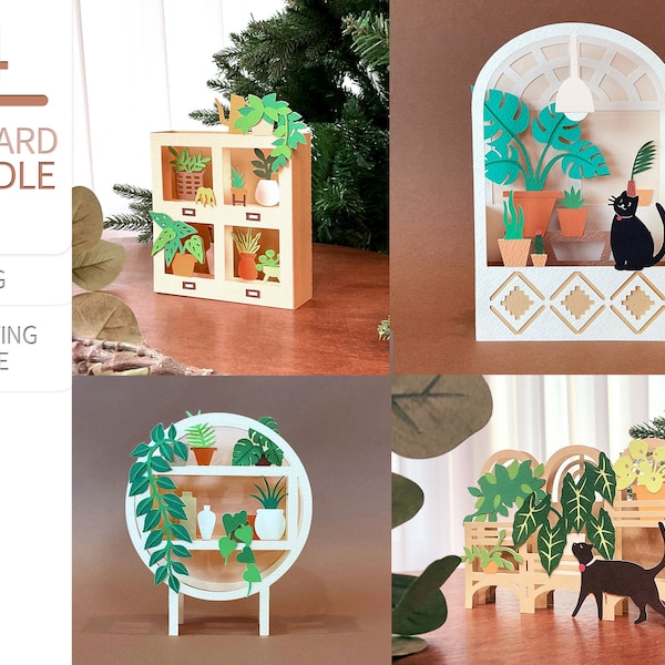Plant Pop Up Box Card Template SVG Bundle (Digital Download)