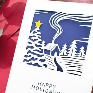 Joyeuses fêtes carte de Noël svg, cricut de Noël simple, téléchargement numérique