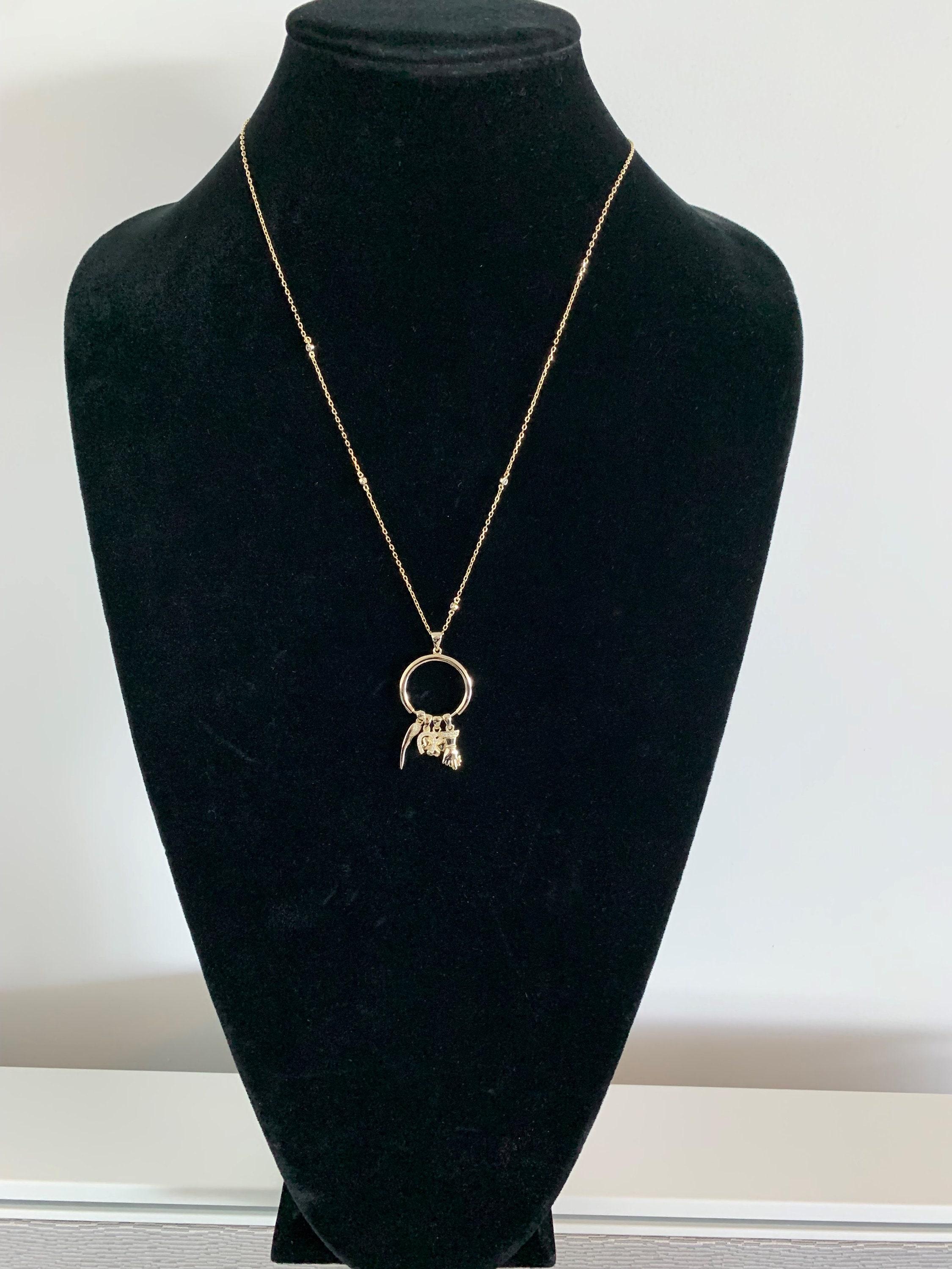 Lucky Charms Gold Tone With 4 Crystal Embellished Good Luck Etsy