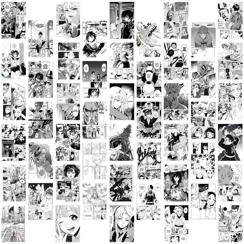 Manga Wall Collage Kit Manga Panels Aesthetic Anime Wall Etsy Canada