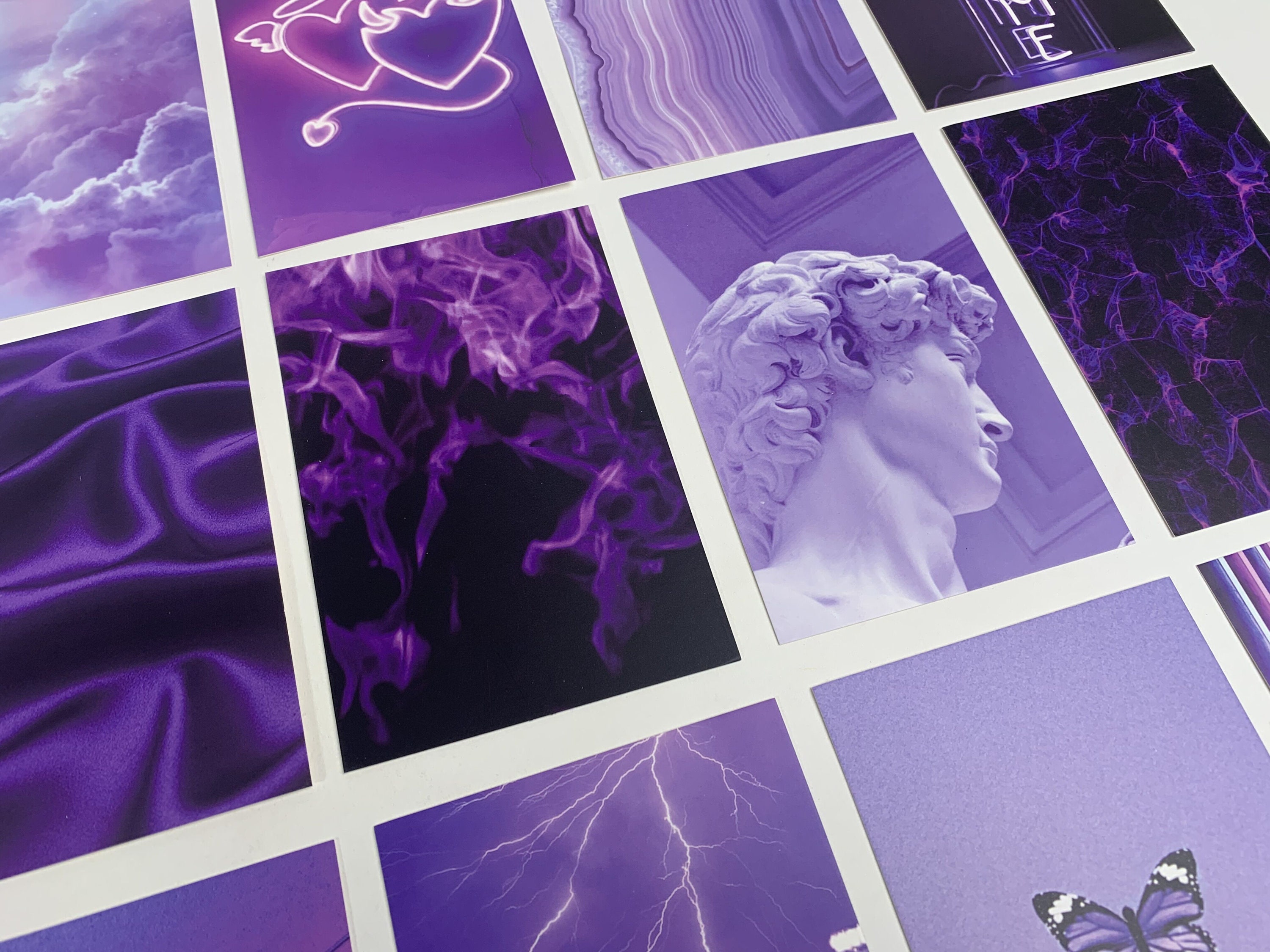 Purple Wall Collage Kit Purple Aesthetic Wall Collage Kit Etsy