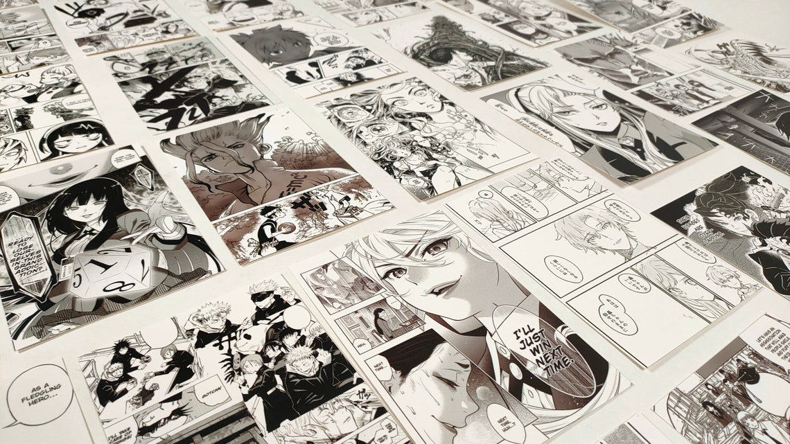 Manga Wall Collage Kit Manga Panels Aesthetic Anime Wall Etsy Canada