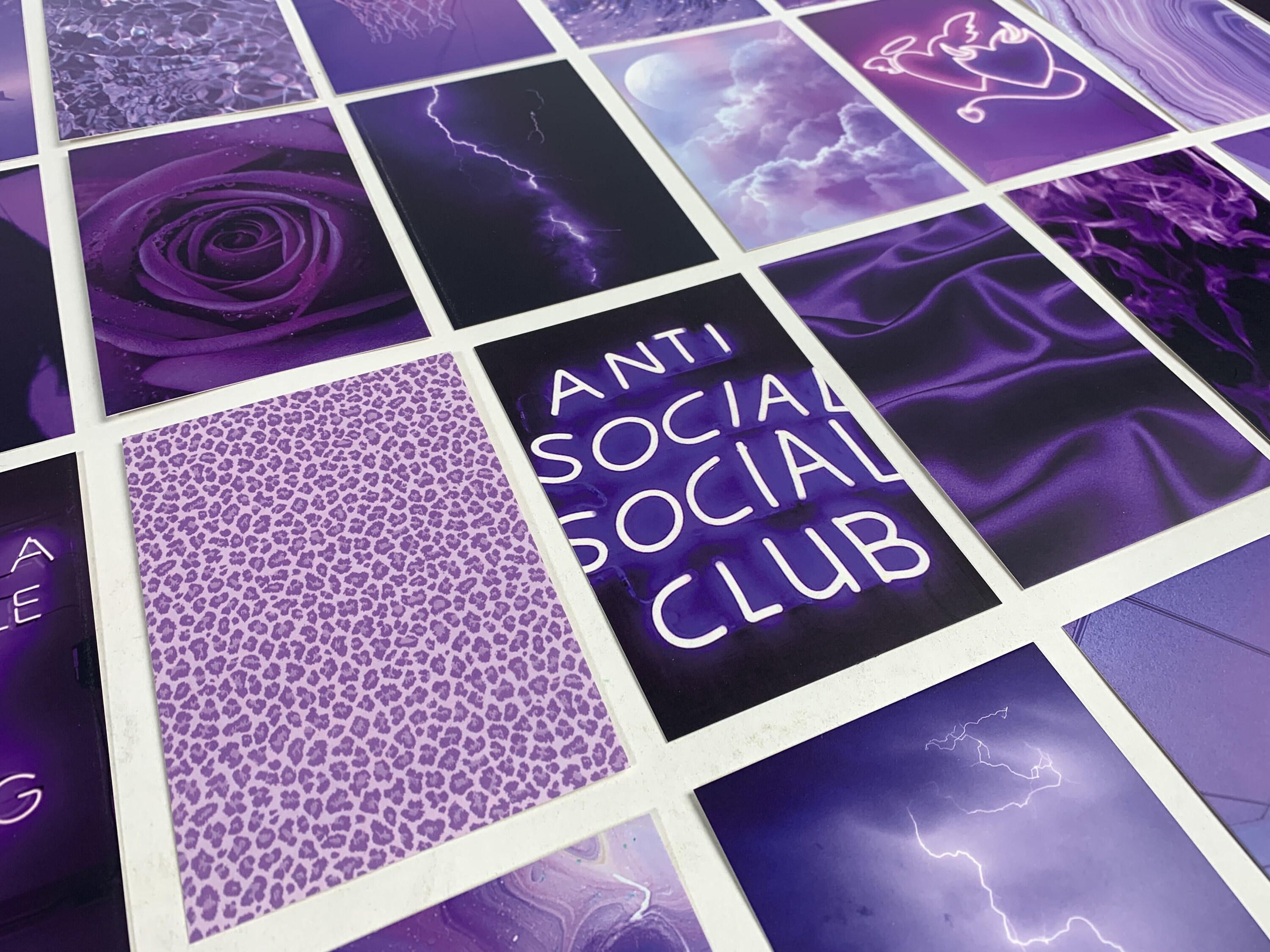 Purple Wall Collage Kit Purple Aesthetic Wall Collage Kit Etsy