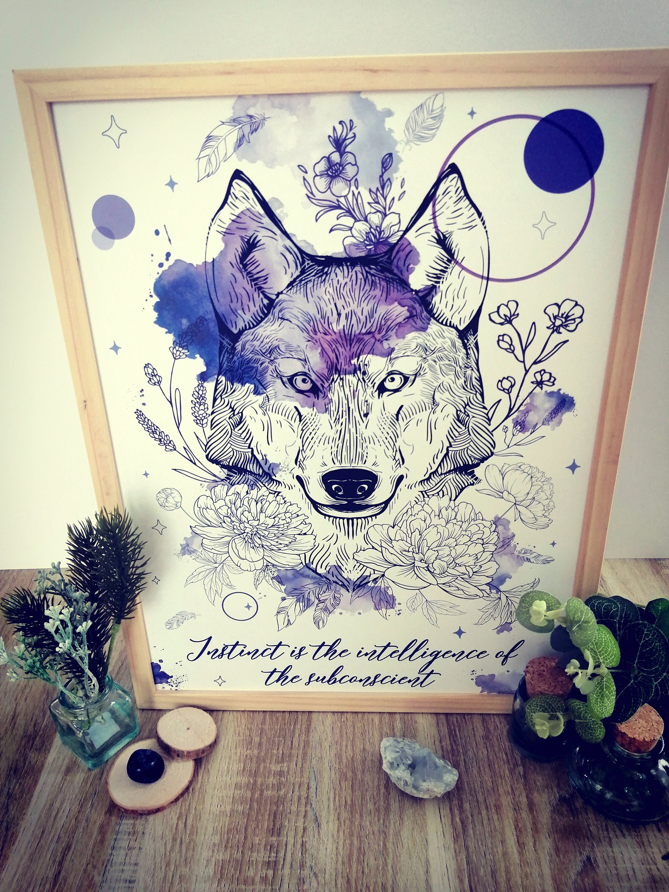 Affiche Loup Animal Totem