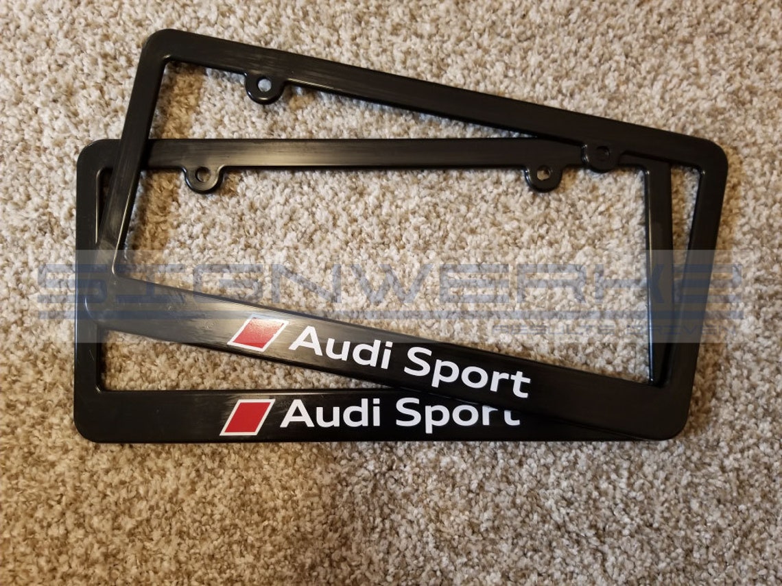 Audi Sport License Plate Frames 2 colors Pair Etsy