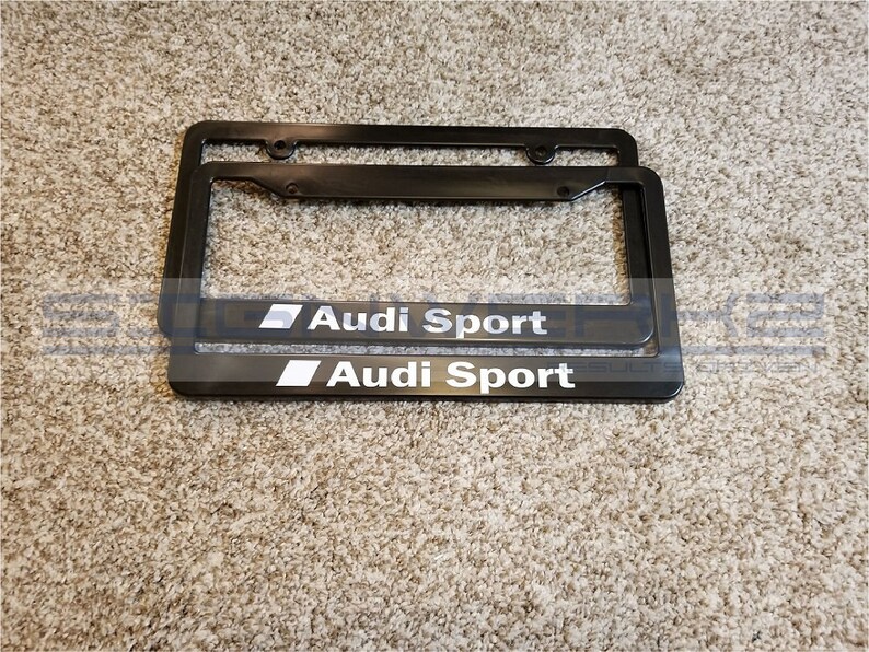 Audi Sport License Plate Frames Pair Etsy