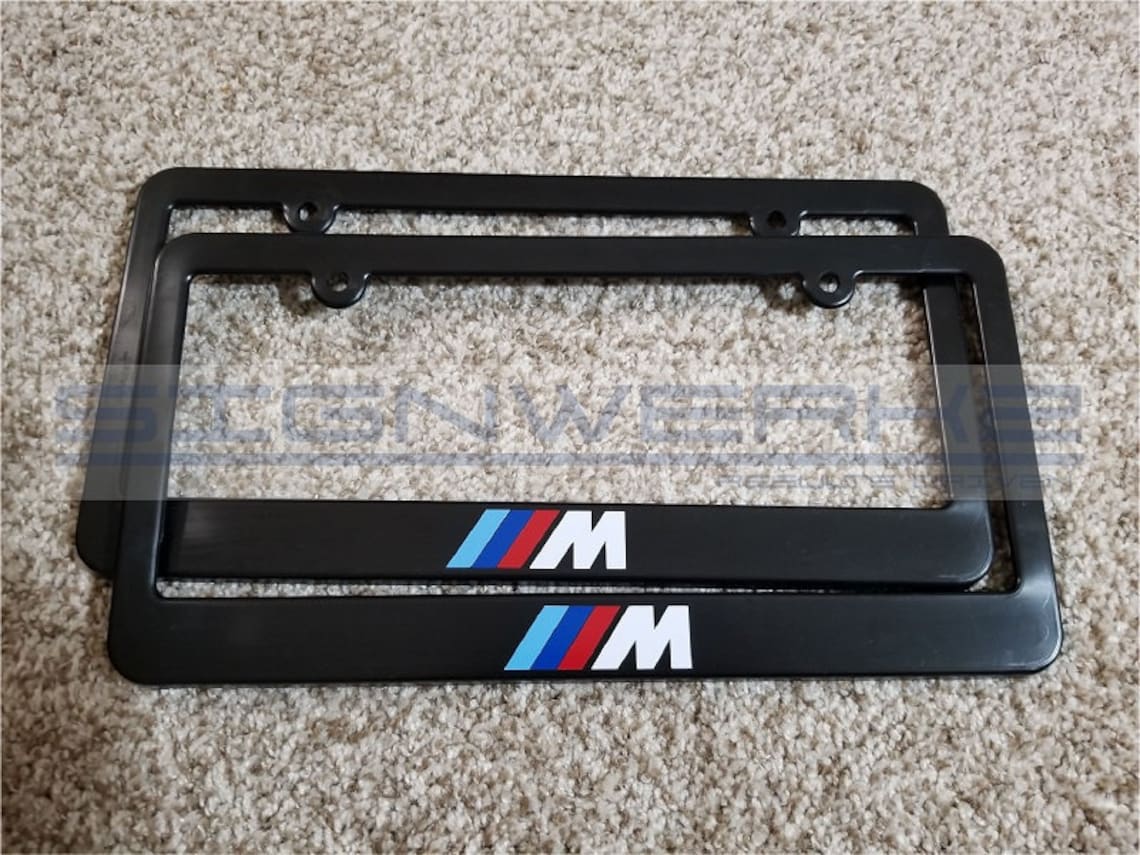 BMW M License Plate Frame new Pair Etsy
