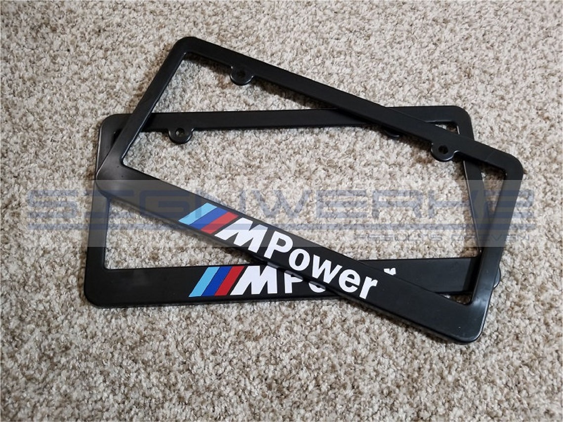 BMW M Power License Plate Frame nouveau Paire Etsy