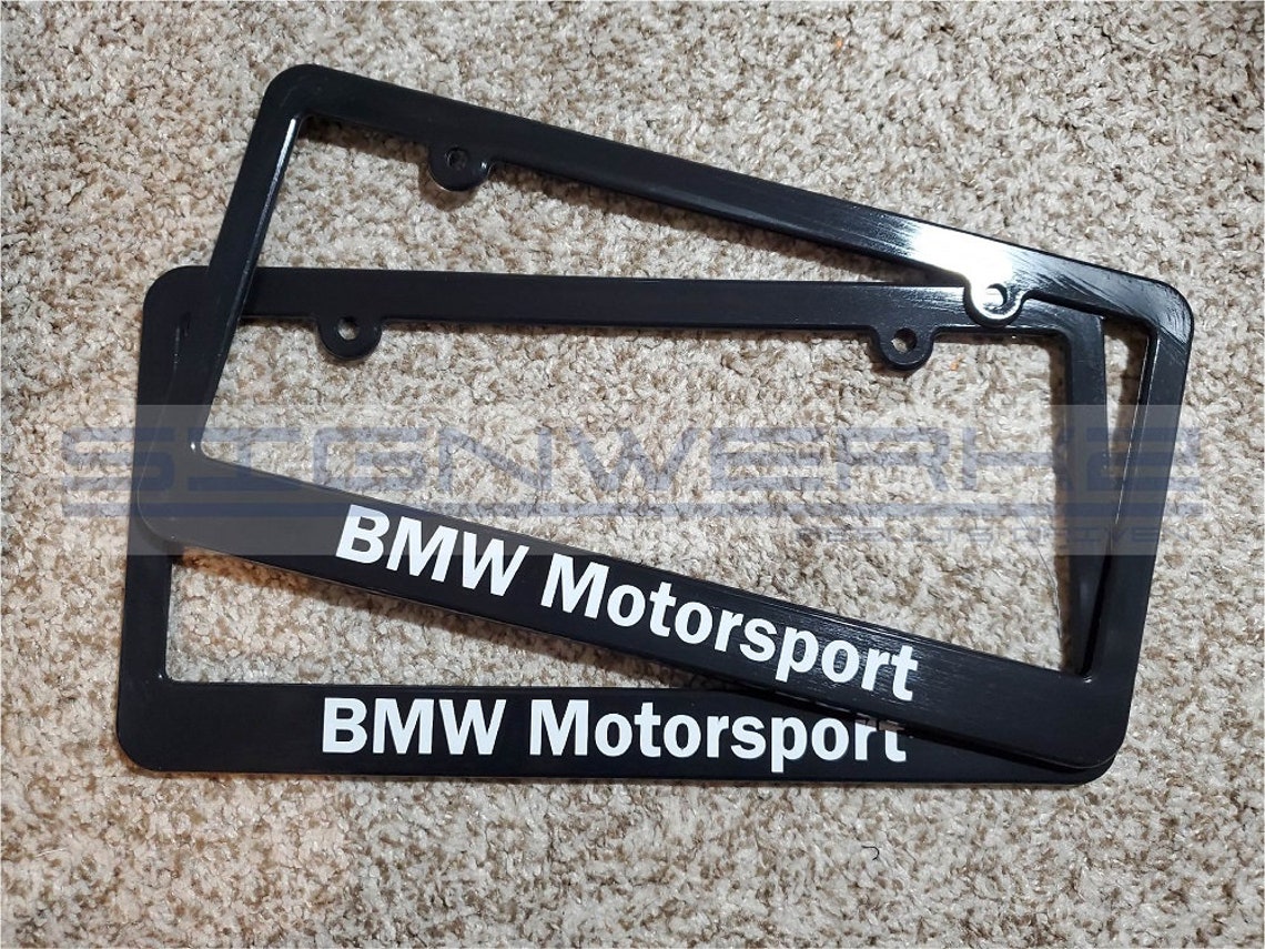 Bmw Motorsport License Plate Frame Pair Etsy