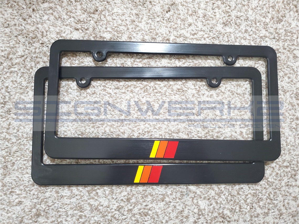 Toyota Retro Stripes License Plate Frame New Pair Etsy