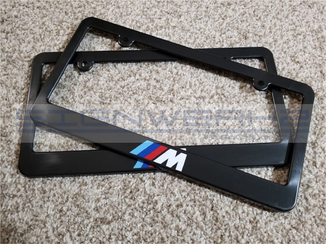 BMW M License Plate Frame new Pair Etsy