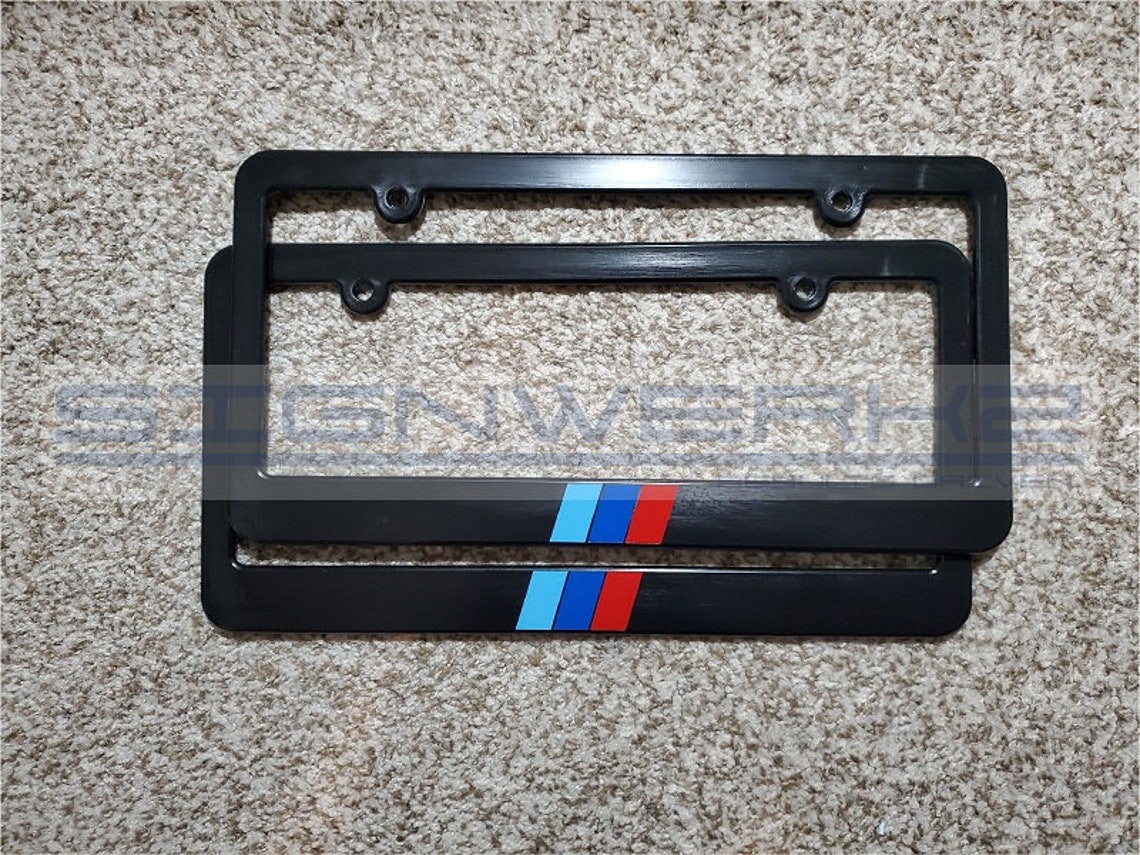 BMW M License Plate Frame new style Pair Etsy