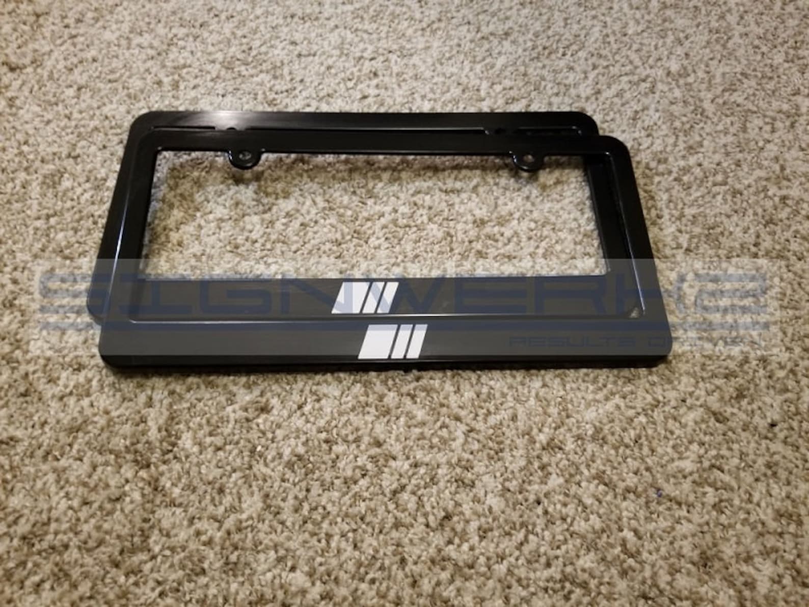 Audi Sport License Plate Frames White Pair Etsy