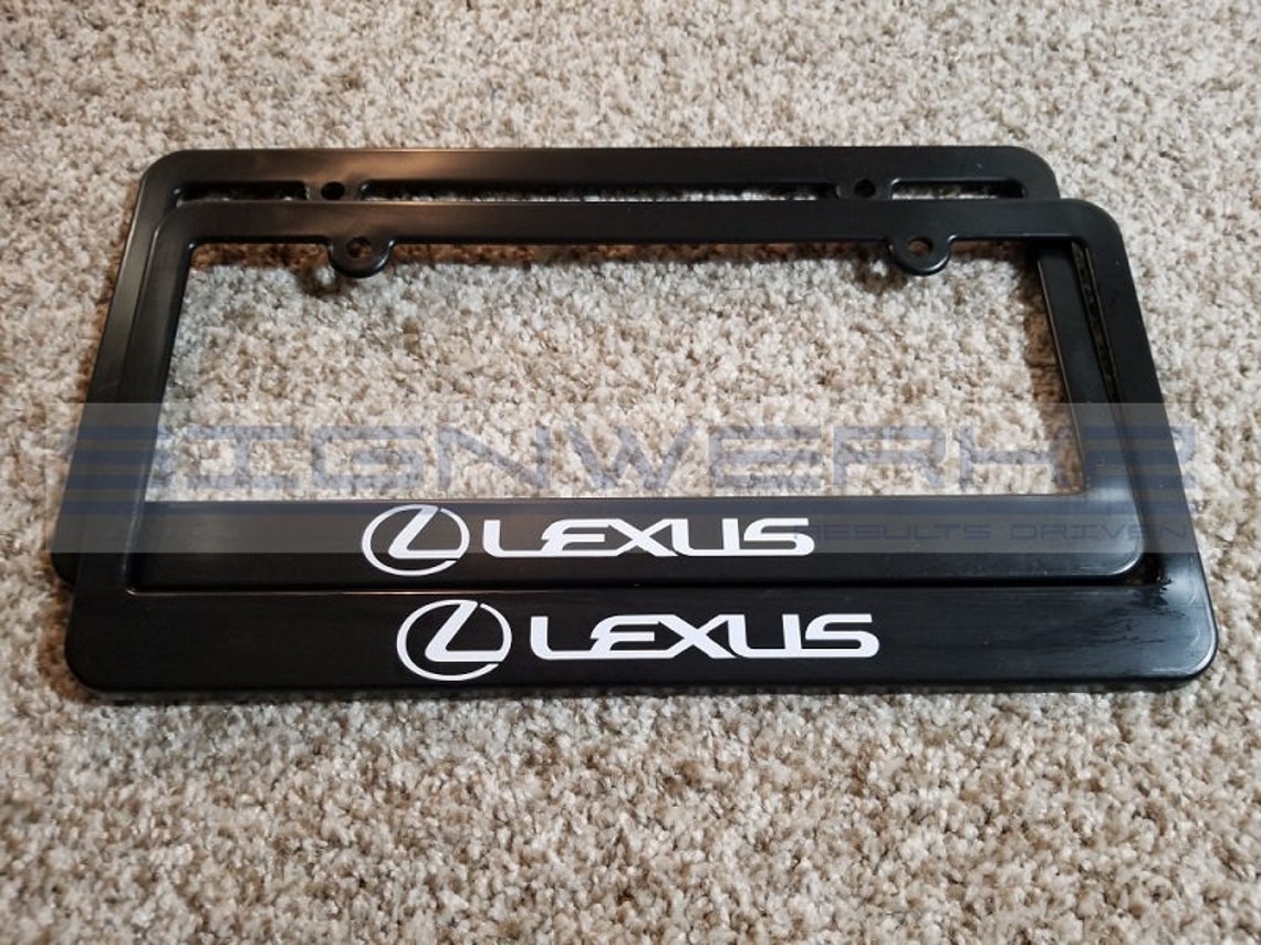 Lexus License Plate Frames Pair Etsy