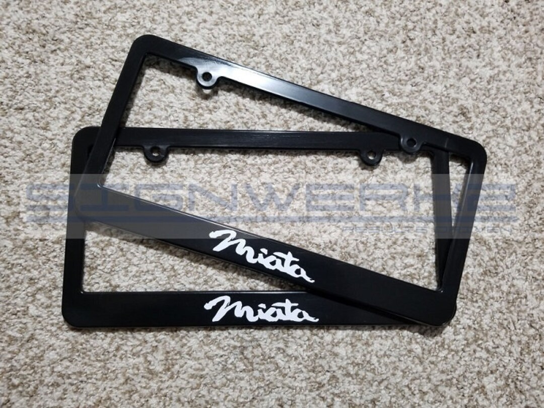 Miata License Plate Frames Pair Etsy